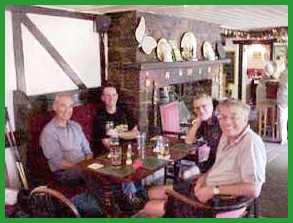 In the Pub at Cwmdu. Left to right Peter, Ray, Mick and Barry. (A Larry Photo)