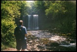 Barry at Sgwd yr Eira Falls .