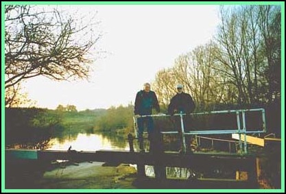 Barry and Mick by the River Avon.