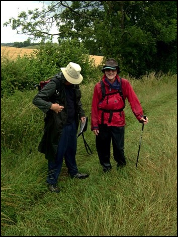 Larry, Mick and wet weather gear.