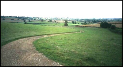 The track between Coombe Hill Farm and the old mill on the River Swere.