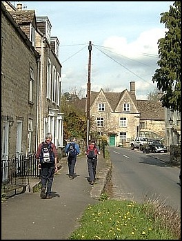 Walking through Uley.