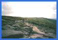 The path south from Kinder Downfall along the Penine Way towards Kinder Low .