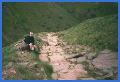 Mick at the top of Jacob's Ladder .