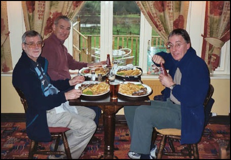 Mick, Peter, Larry and food