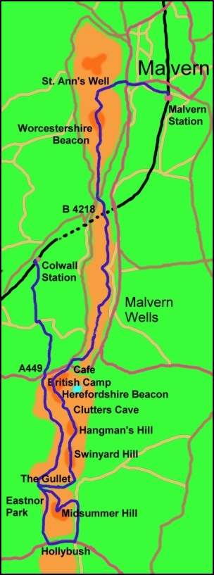 Area of Walk - Click to see route etc.