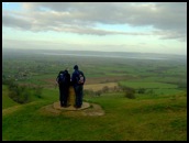 I had intended to take a photo of the topograph but Mick and Peter got in the way .