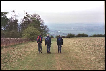Walking off the hill