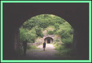The old railway line and tunnels/bridges.