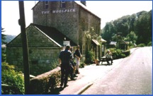 Outside the Woolpack .
