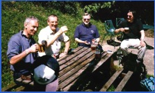 Left to right Peter, 'Spike', Mick and Larry .