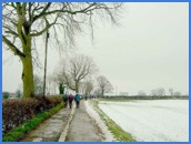 The hard walking surface on the top of Harby Hills .