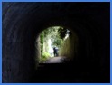 Inside the 'walkers' tunnel .