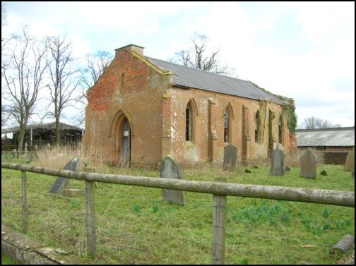 The dilapidated church. 