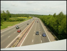 The view crossing the motorway . 