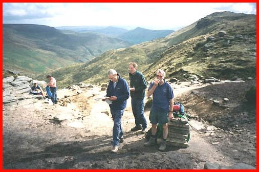 Lunchtime on the Kinder Plateau.