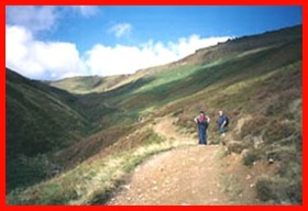 The 'Boys' , in Grindsbrook Clough, waiting for some one to 'catch up'.