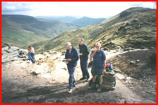 Lunchtime on the Kinder Plateau.