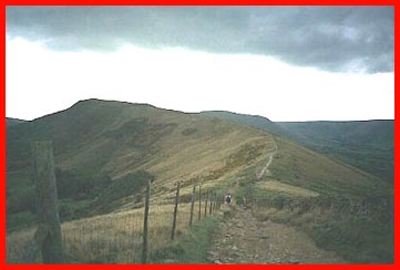 The view from part way up Lose Hill looking towards Mam Tor.