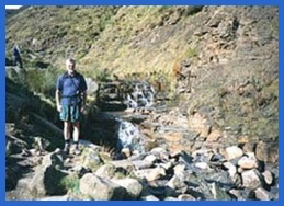 Mick near the top of Grindsbrook Clough .