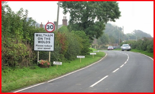 The sign amused us as, according to Mick, my speed had been reduced since we left the Eaton Checkpoint .