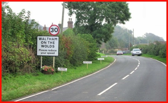 The sign amused us as, according to Mick, my speed had been reduced since we left the Eaton Checkpoint .