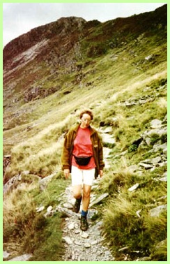 Anne descending from Pen y waun wen.
