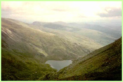 Cwm Lloer from near top of Pen yr Ole Wen