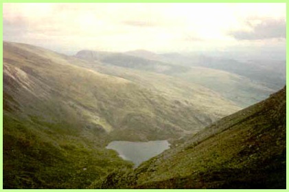 Cwm Lloer from near top of Pen yr Ole Wen