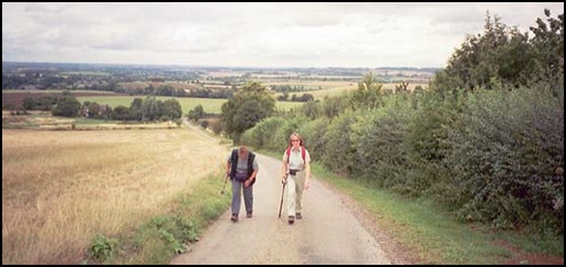 I'm looking at the view via my camera, Lynn's looking at the camera and Anne's watching her feet .