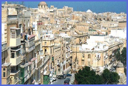 The south side of Valletta viewed from near the Upper Barrakka Gardens. <br />This shows why Malta is one of the most densely populated countries in the world.<br />