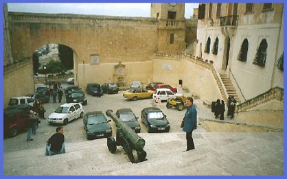 Inside the Citadel, complete with a yellow Morris Marina car - exactly like Barry used to have.