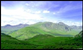 On the left is the Snowdon Horseshoe, with the Glyders and Tryfan on the right .