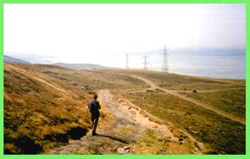 On the track between Drum and Aber with those pylons.