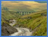 Bridleway works on the approach to the magnificent Arten Gill Viaduct .
