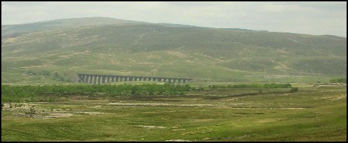 The Ribblehead Viaduct, part of the famous Settle to Carlisle Railway Line, which could be seen on our ascent of Ingleborough
