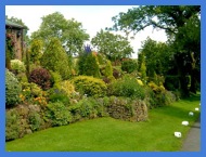 The beautiful garden on the way to Pendle Hill .