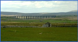 The 24 arches of the Ribblehead Viaduct .