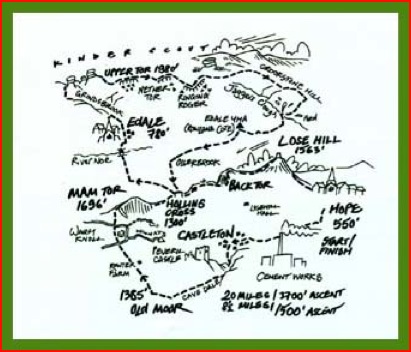 Hope Moors and Tors Route Map